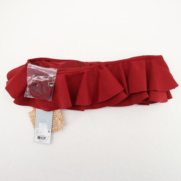 Antonio Melani x Style Bungalow Bikini Top Red Ruffled Convertible Straps XL NWT - Picture 15 of 15